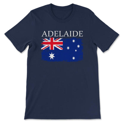 Adelaide Australia Flag Adelaide Visitor Australia Tourist Gift Tee - - Navy