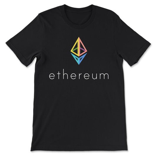 Ethereum Logo ETH Coin Crypto Bitcoin Trader Miner Gift Gift Tee - - Black