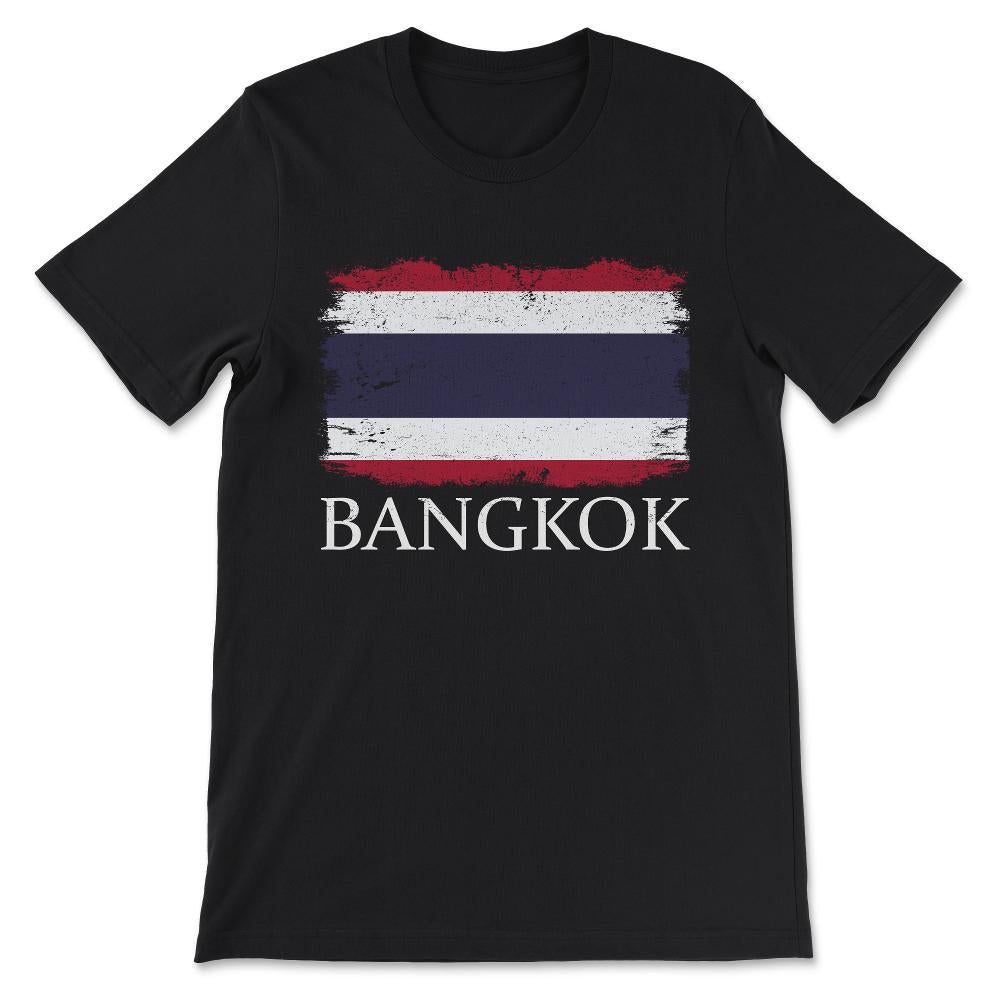 Thailand Flag Bangkok Thailand Tourist Capital Thailand Gift Tee - - Black