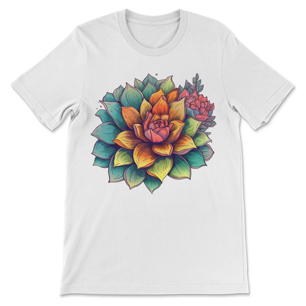 Cactus Blooming Cacti Succulent Lover Wildflower Flower Cute Gift Tee - White