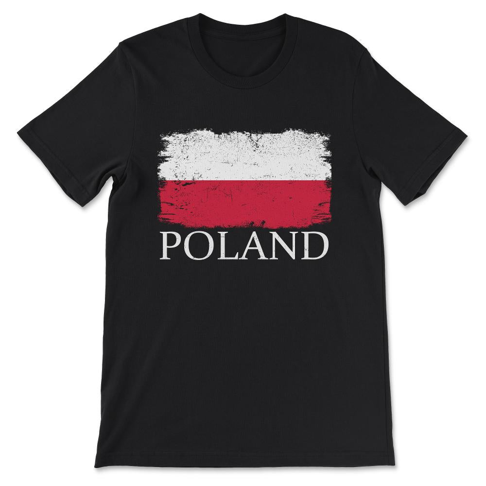 Poland Country Flag Poland Tourist Poland Country Team Gift Tee - - Black