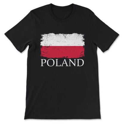 Poland Country Flag Poland Tourist Poland Country Team Gift Tee - - Black