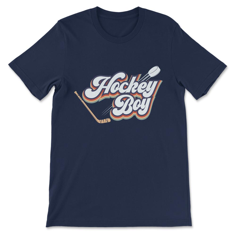 Ice Hockey Boy Ice Hockey Man Ice Hockey Player Team Sports Gift Tee - Navy