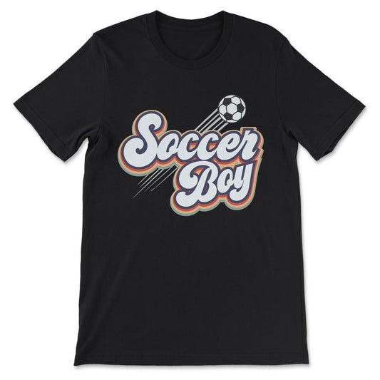 Soccer Boy Soccer Champion Football Boy Soccer Ball Player Gift Tee - - Black
