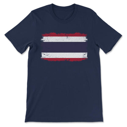 Thailand Country Flag Thailand Tourist Thailand Team Gift Tee - - Navy