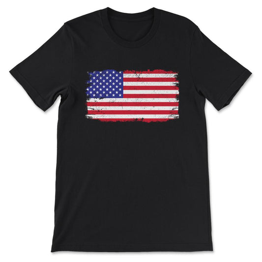 America USA Flag America Tourist American Team Flag Gift Tee - Unisex - Black