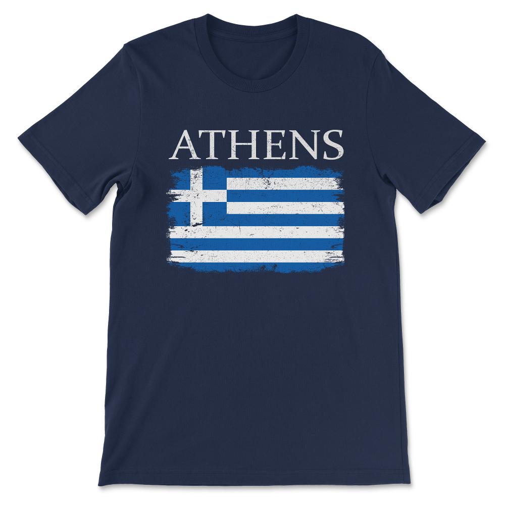 Athens Greece Flag Greece Tourist Capital Greece Athens Tourist Gift - Navy