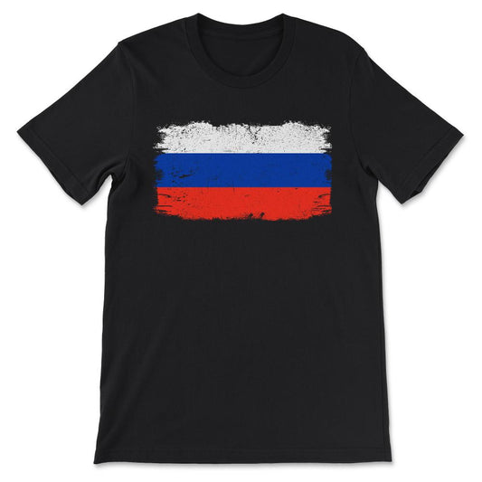 Russia Country Flag Russia Tourist Russia Team Flag Gift Tee - Unisex - Black