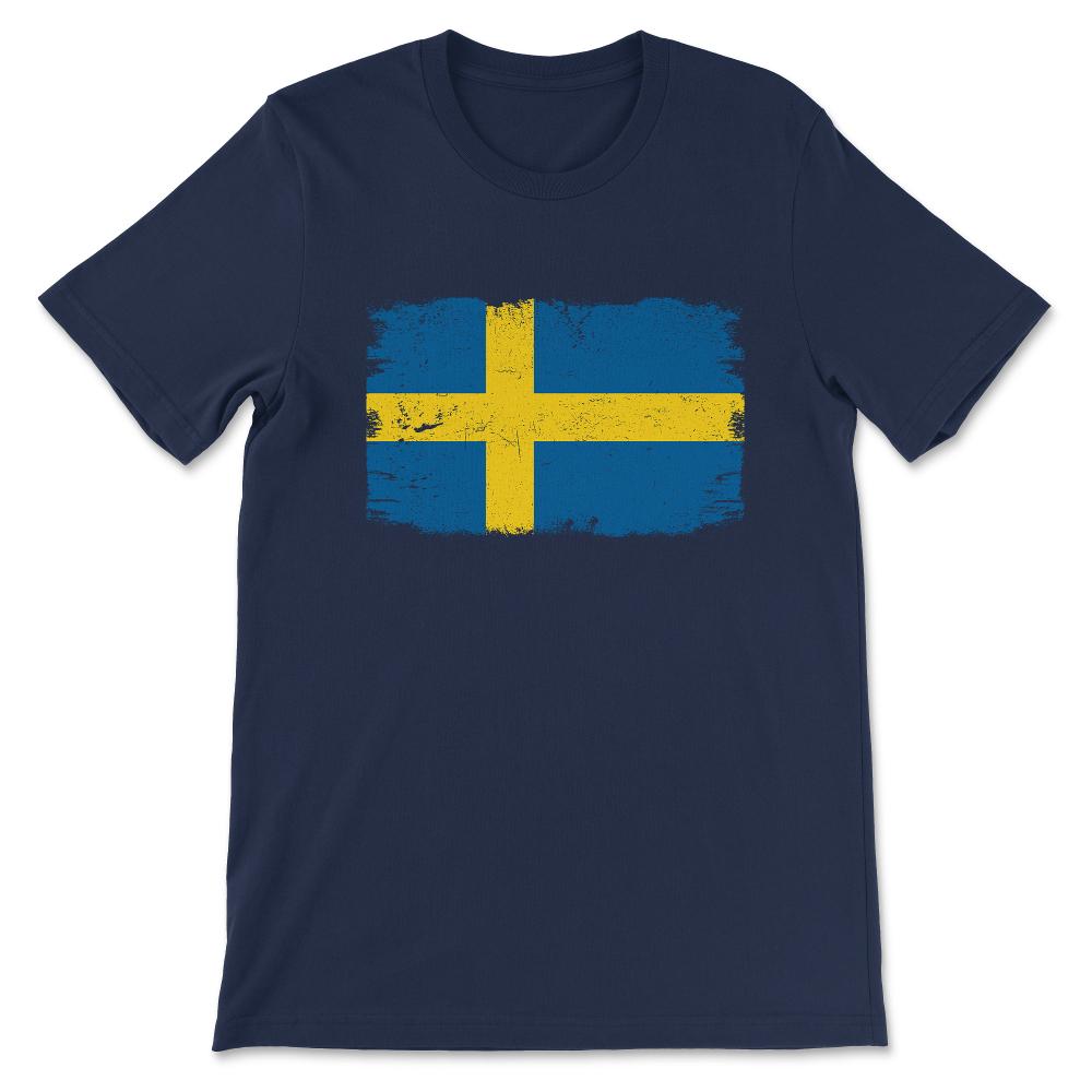 Sweden Country Flag Sweden Tourist Sweden Country Team Gift Tee - - Navy