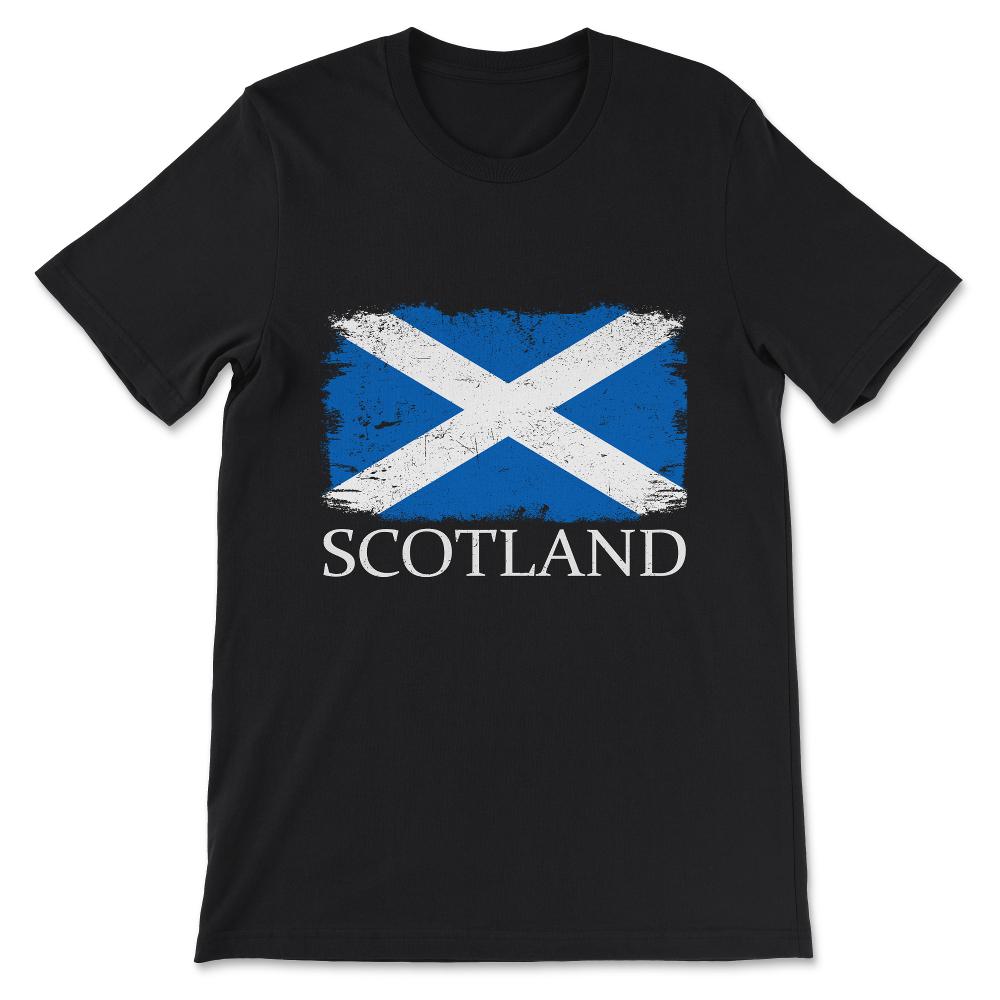 Scotland Country Flag Scotland Tourist Scotland Team Gift Tee - - Black