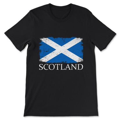 Scotland Country Flag Scotland Tourist Scotland Team Gift Tee - - Black