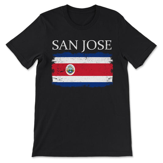 San Jose Costa Rica Flag Costa Rica Tourist Capital Costa Rica Gift - Black
