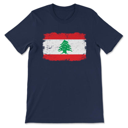 Lebanon Country Flag Lebanon Tourist Lebanon Country Team Gift Tee - - Navy