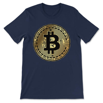 Bitcoin BTC Coin Crypto Trader #bitcoin Future Freedom Gift Gift Tee - Navy