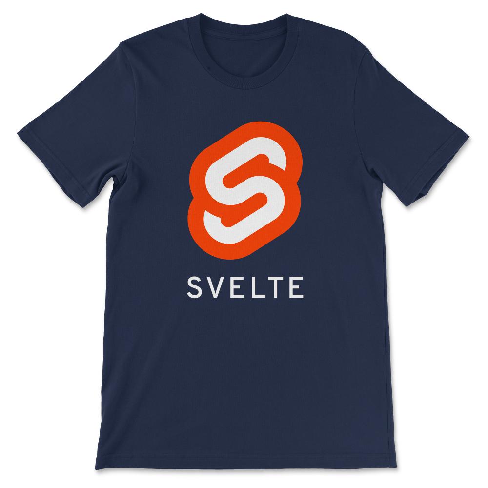 Svelete Logo Design For Programmers Who Like Svelete Gift Tee - - Navy