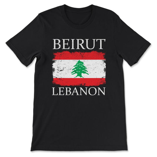 Beirut Lebanon Travelling Lebanese Tourist Arabic Beirut Gift Tee - - Black