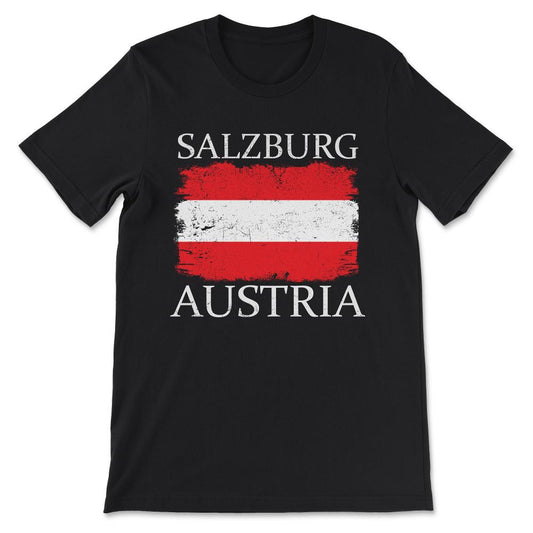 Salzburg Austria Salzburg Visitor Austria Flag Austria Tourist Gift - Black