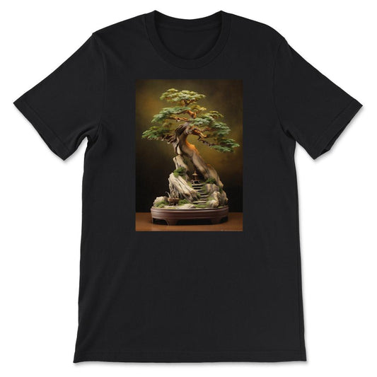 Bonsai tree Gift Tee - Unisex T-Shirt - Black