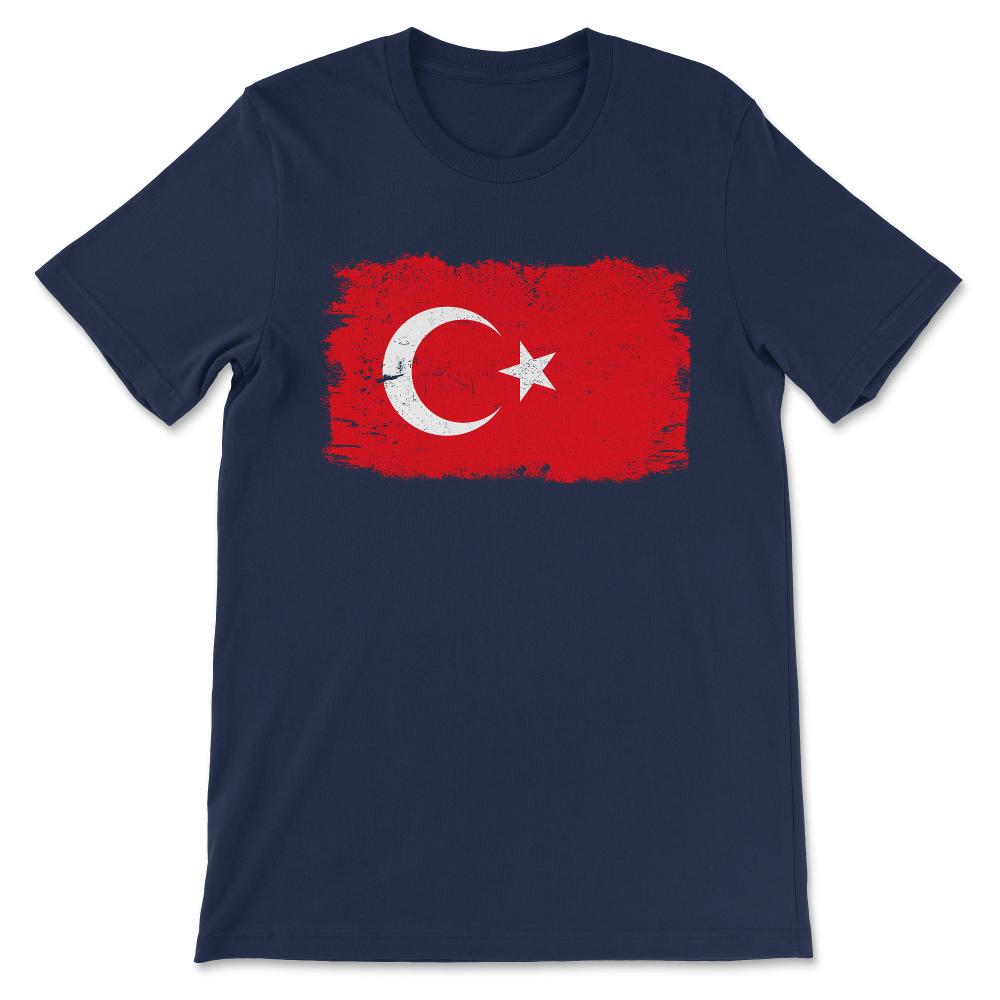 Turkey Country Flag Turkey Country Tourist Turkey Team Gift Tee - - Navy