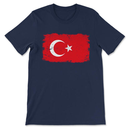 Turkey Country Flag Turkey Country Tourist Turkey Team Gift Tee - - Navy