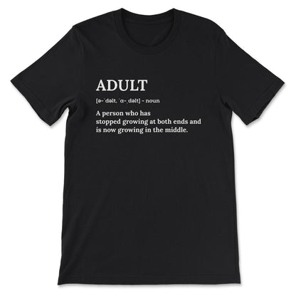 Adult Definition Adult Explained Adult Noun Adult Person Gift Tee - - Black