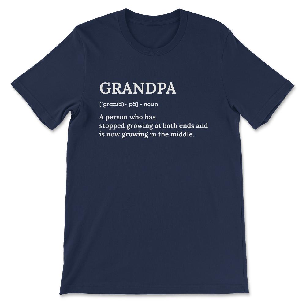 Funny Grandpa Favorite Grandfather Grandpa Explained Gift Tee - - Navy