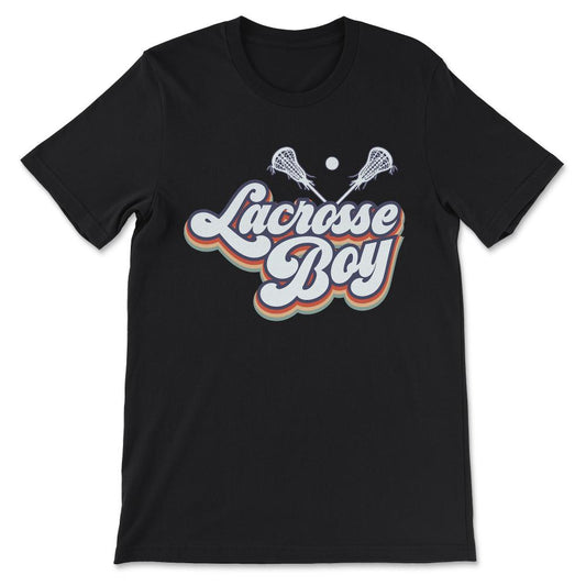 Lacrosse Boy Lacrosse Man Lacrosse Player Athlete Champion Gift Tee - - Black