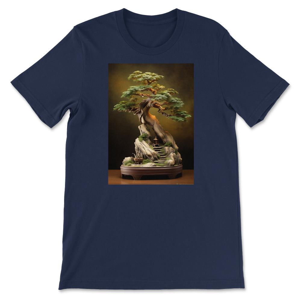 Done - Bonsai Tree Art Japanese  Gift Tee - Unisex T-Shirt - Navy