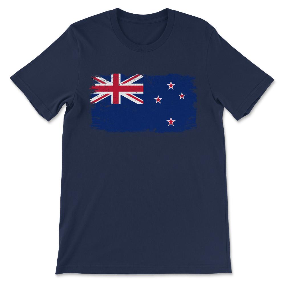 New Zealand Country Flag New Zealand Country Tourist  Gift Tee - - Navy