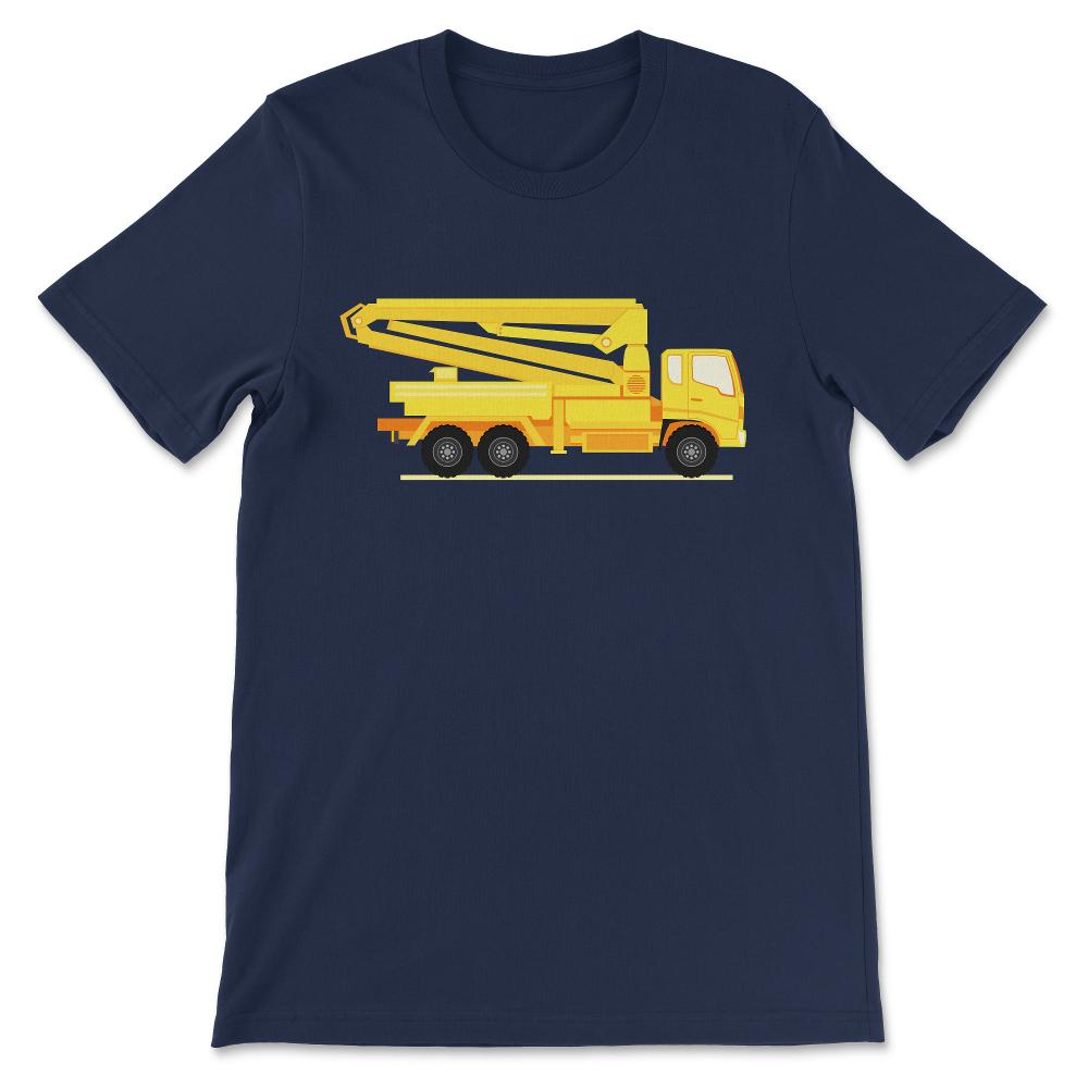 Crane Truck Yellow Crane Driver Toddler Boy Girl Kids Gift Tee - - Navy