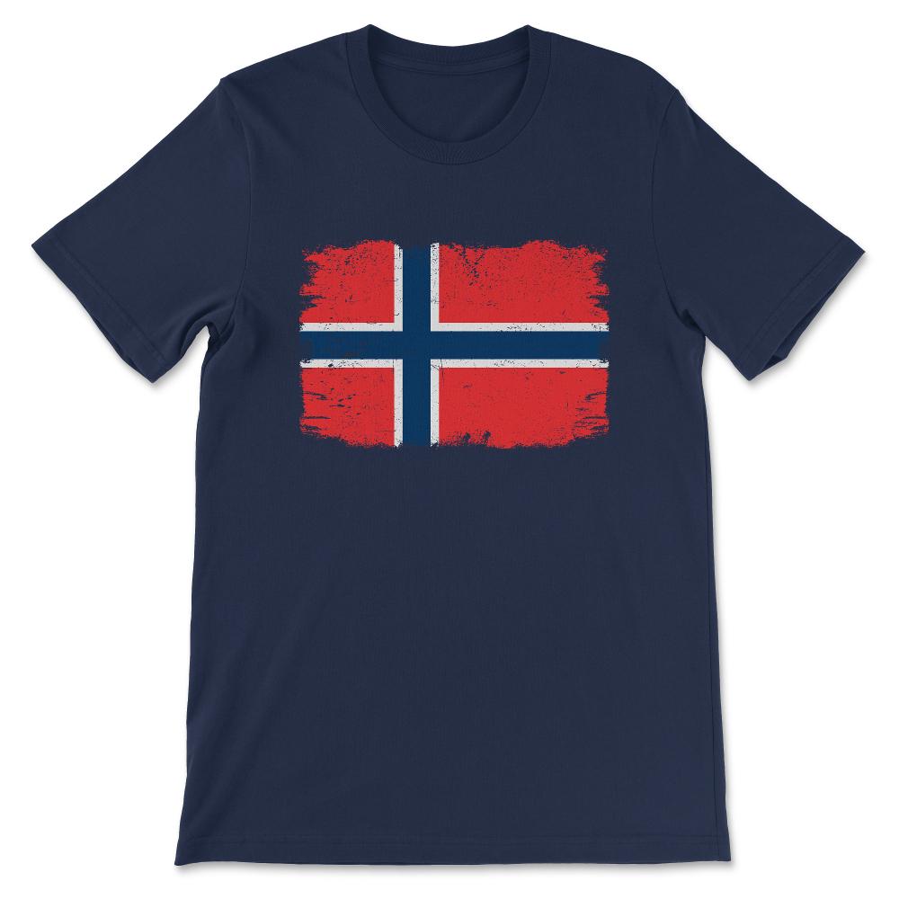 Norway Country Flag Norway Tourist Norway Country Team Gift Tee - - Navy