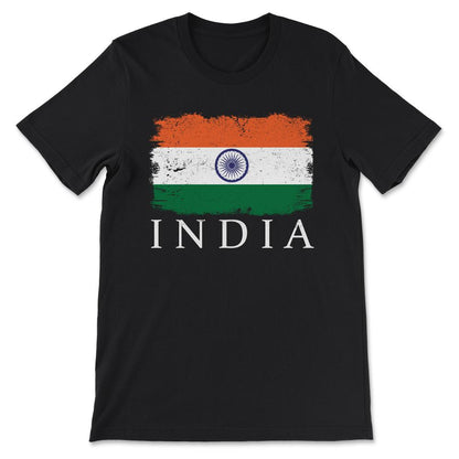 India Flag Indian Flag India Tourist India Team India Sports Gift Tee - Black
