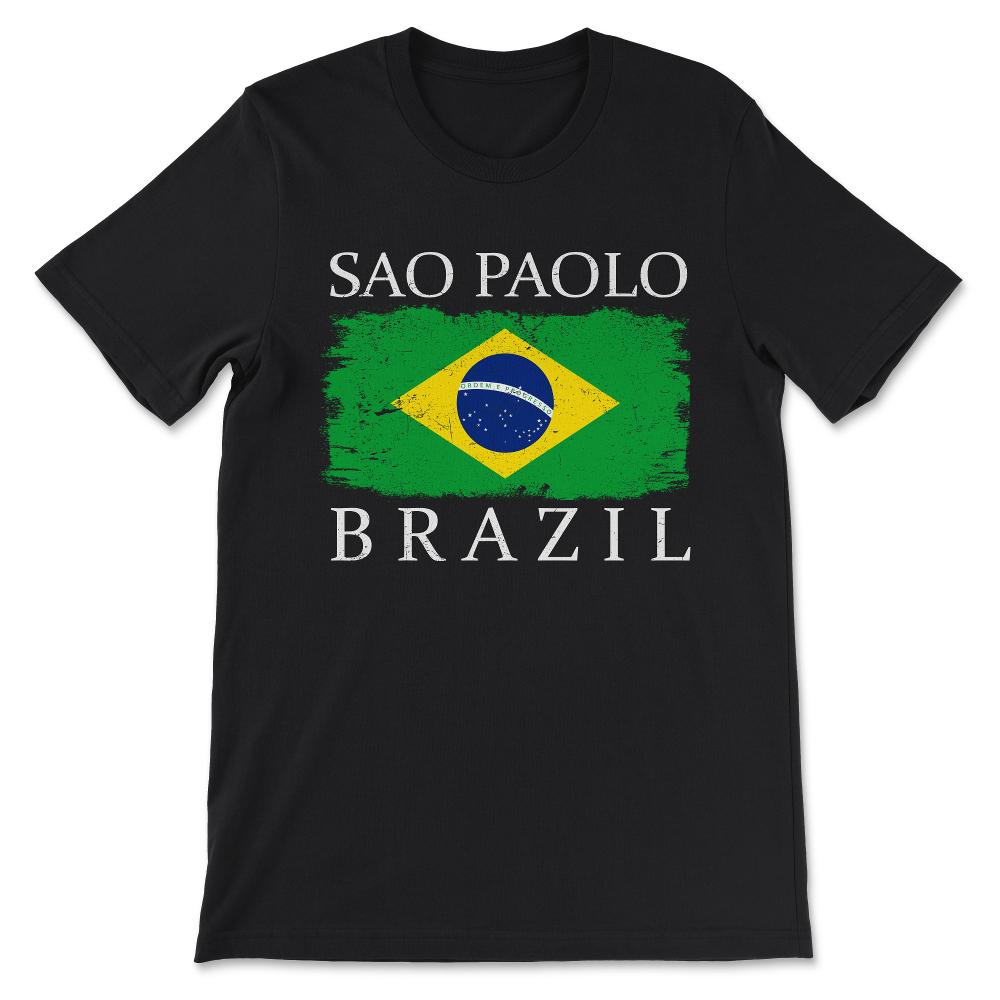 Sao Paolo Brazil Sao Paolo Tourist Brazil Flag Sao Paolo Citizen Gift - Black