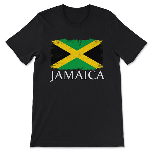 Jamaica Country Flag Jamaica Country Tourist Jamaica Team Gift Tee - - Black