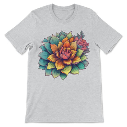 Cactus Blooming Cacti Succulent Lover Wildflower Flower Cute Gift Tee - Ash