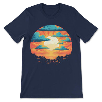 Done - Sunset Sunrise Mountain Hiking Nature Camper Scenery Explore - Navy