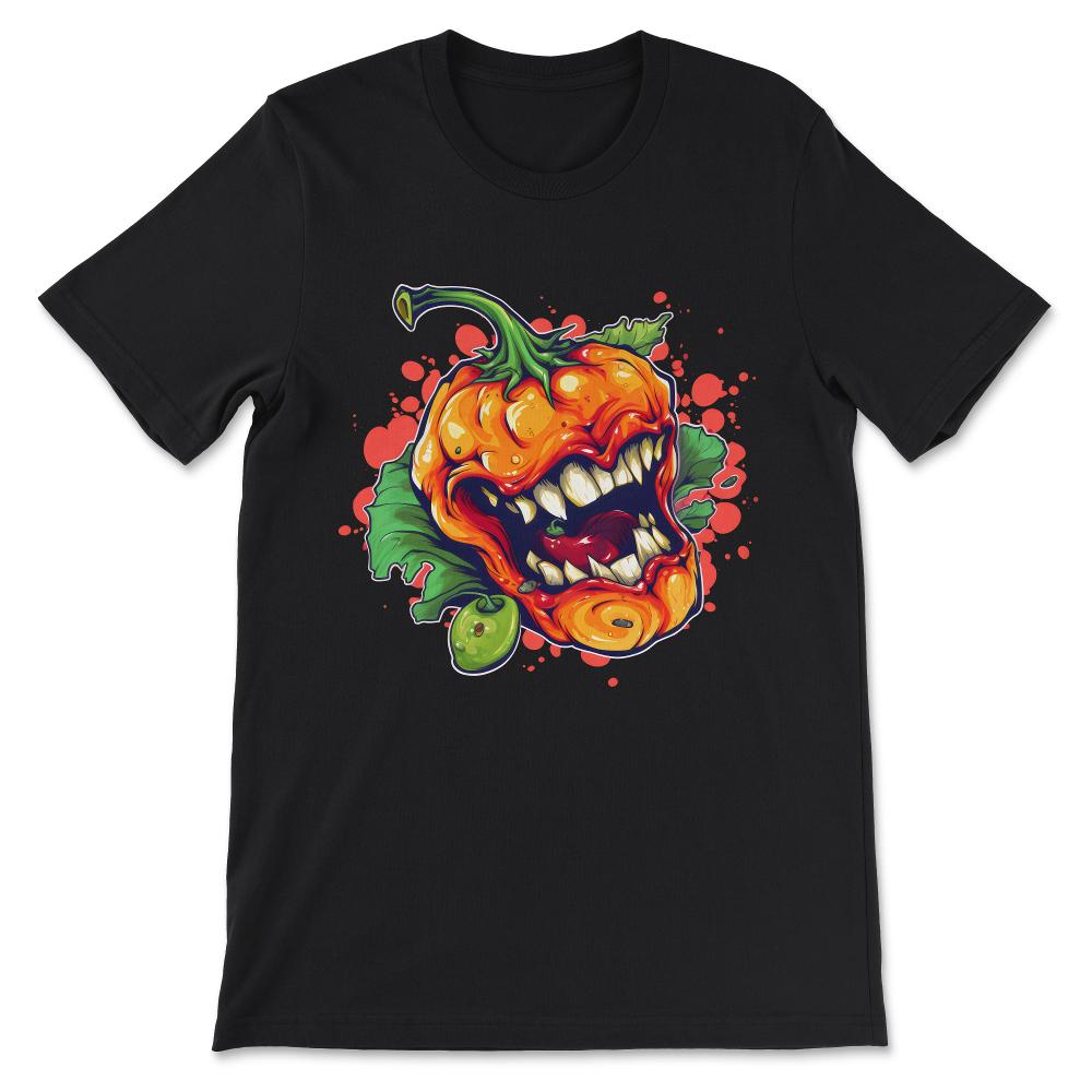 Funny Carolina Reaper Pepper Hot Chili Head Food Spicy Lover Gift Tee - Black