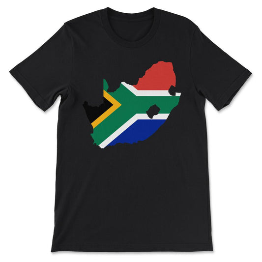 South Africa - South Africa Flag - South African Map Gift Gift Tee - - Black