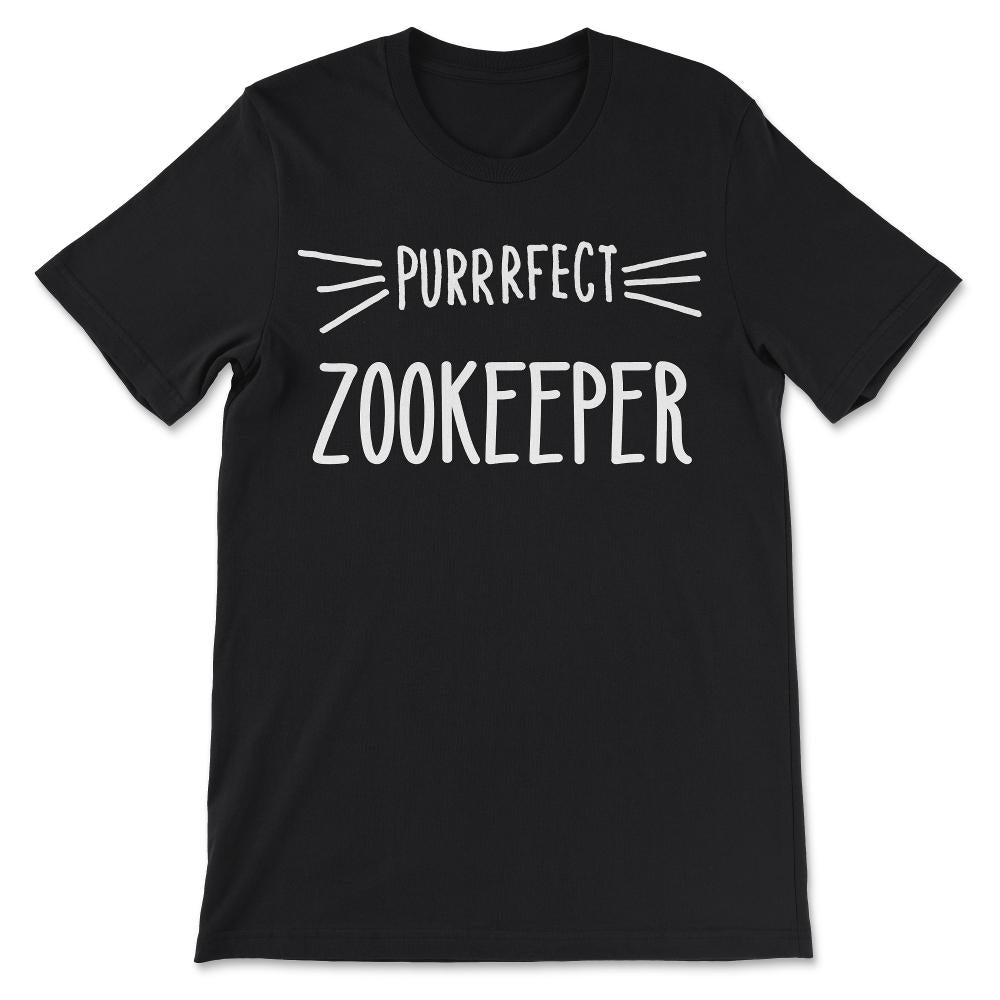 Zookeeper Gift Cute Perfect Zookeeper Cat Lover design Gift Tee - - Black