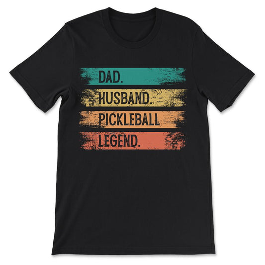 dad husband pickleball Gift Tee - Unisex T-Shirt - Black