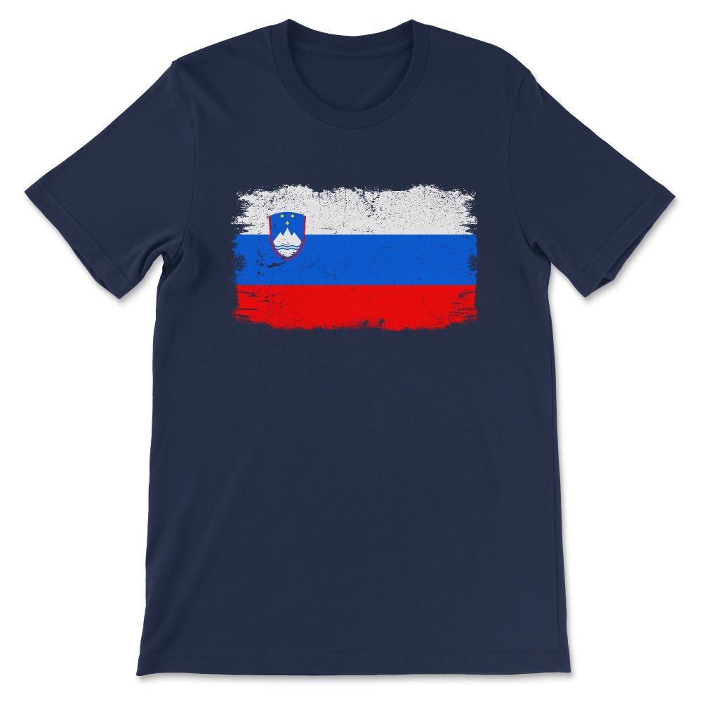 Slovenia Country Flag Slovenia Tourist Slovenia Country Team Gift Tee - Navy