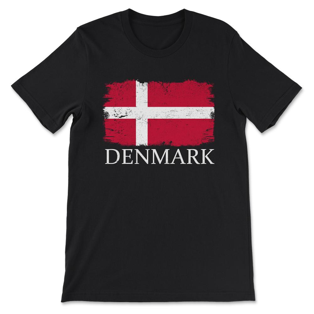 Denmark Country Flag Denmark Country Tourist Denmark Team Gift Tee - - Black