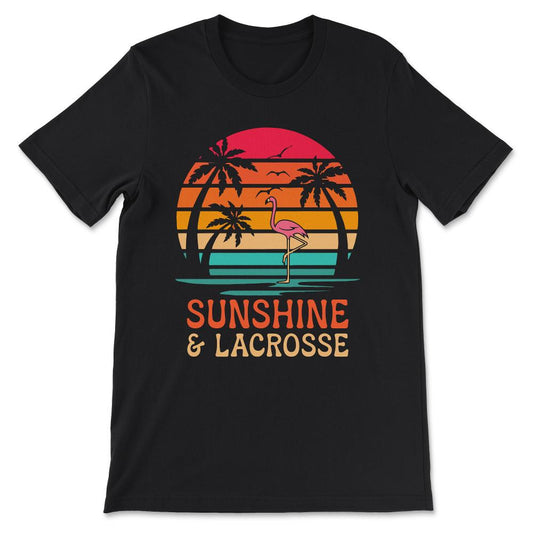 Sunshine & Lacrosse Lacrosse Laxing Vintage Love Lacrosse Bro Gift - Black