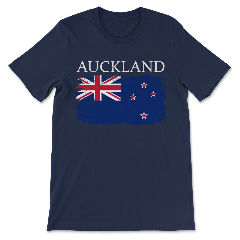 Auckland New Zealand Flag New Zealand Tourist Auckland Visitor Gift - Navy