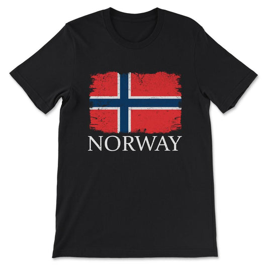 Norway Country Flag Norway Tourist Norway Country Team Gift Tee - - Black