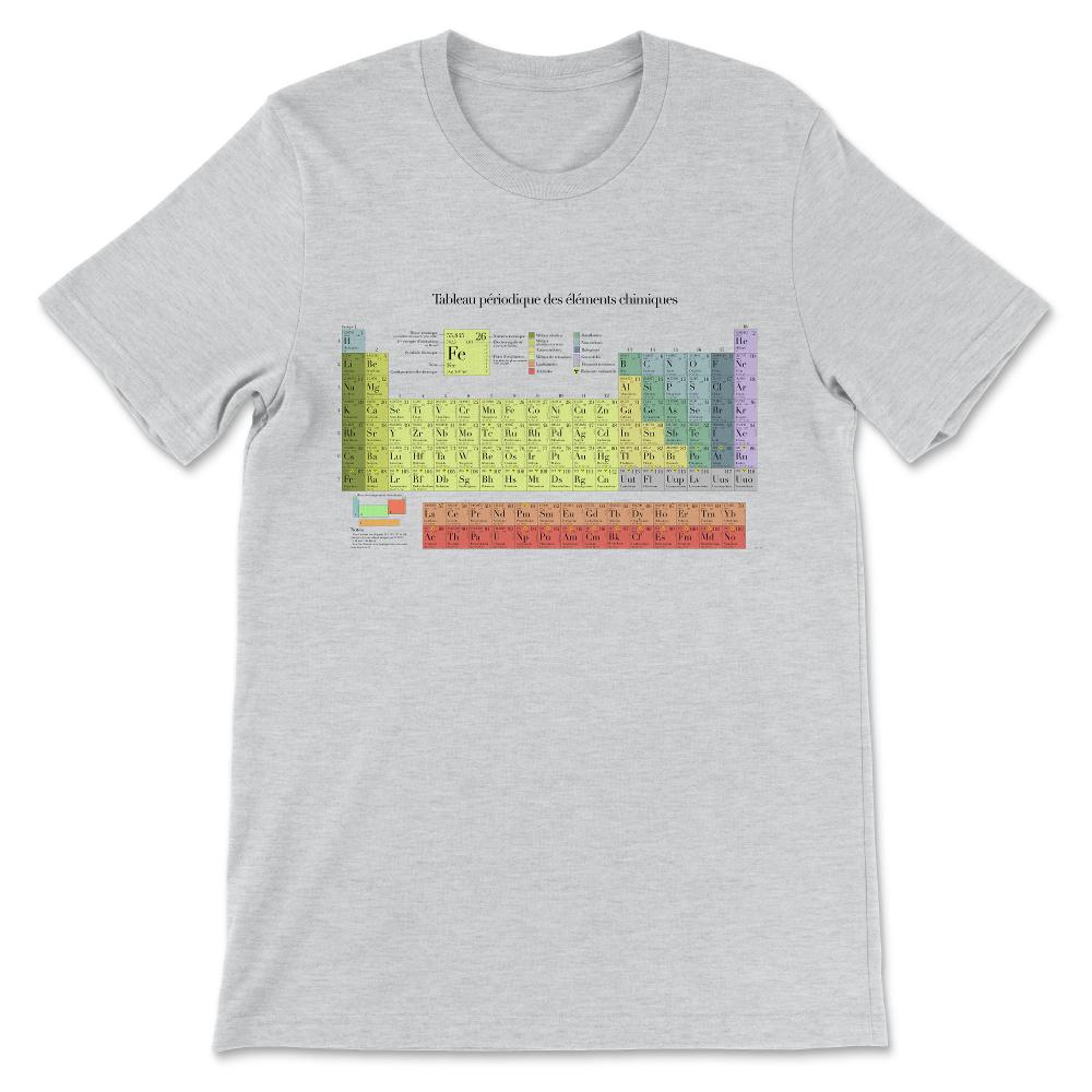 Periodic Table French Shirt 1 Gift Tee - Unisex T-Shirt - Ash