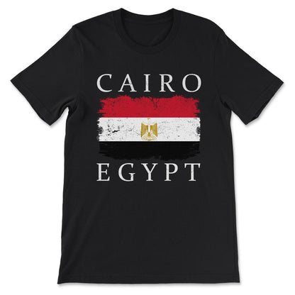 Cairo Egypt Flag Egypt Tourist Capital Egypt Cairo Visitor Gift Tee - - Black