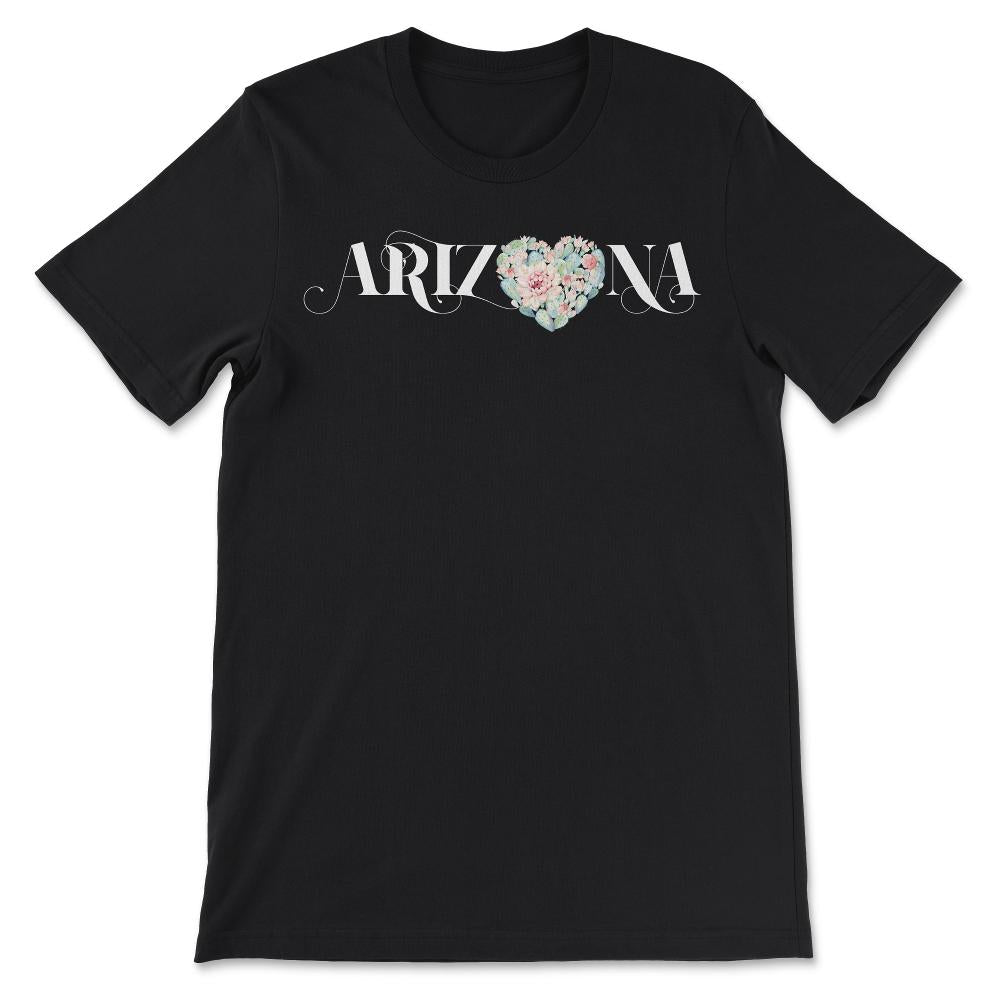 Arizona Succulent Cactus Arizona State Grand Canyon design Gift Tee - - Black