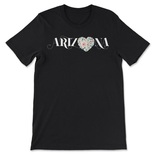 Arizona Succulent Cactus Arizona State Grand Canyon design Gift Tee - - Black