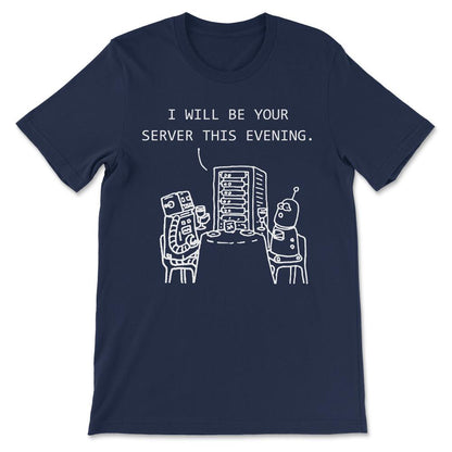 Robots Robotic Engineering Robot Programmer Robotic Business Gift Tee - Navy